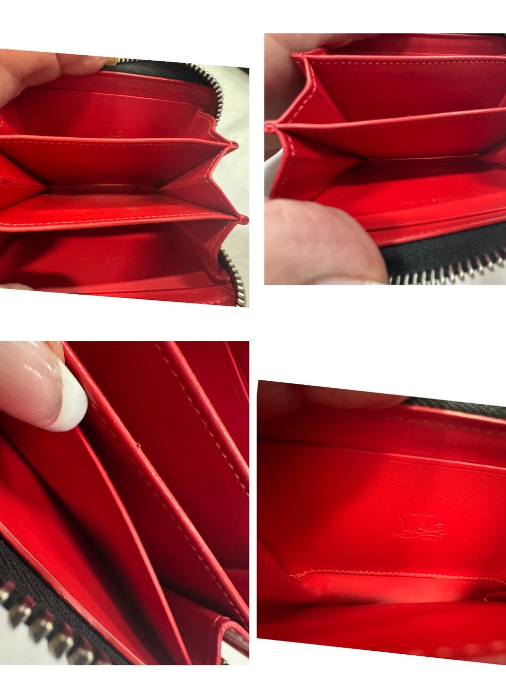 Christian Louboutin Hot Pink studded Zip Wallet - Picture 7 of 9